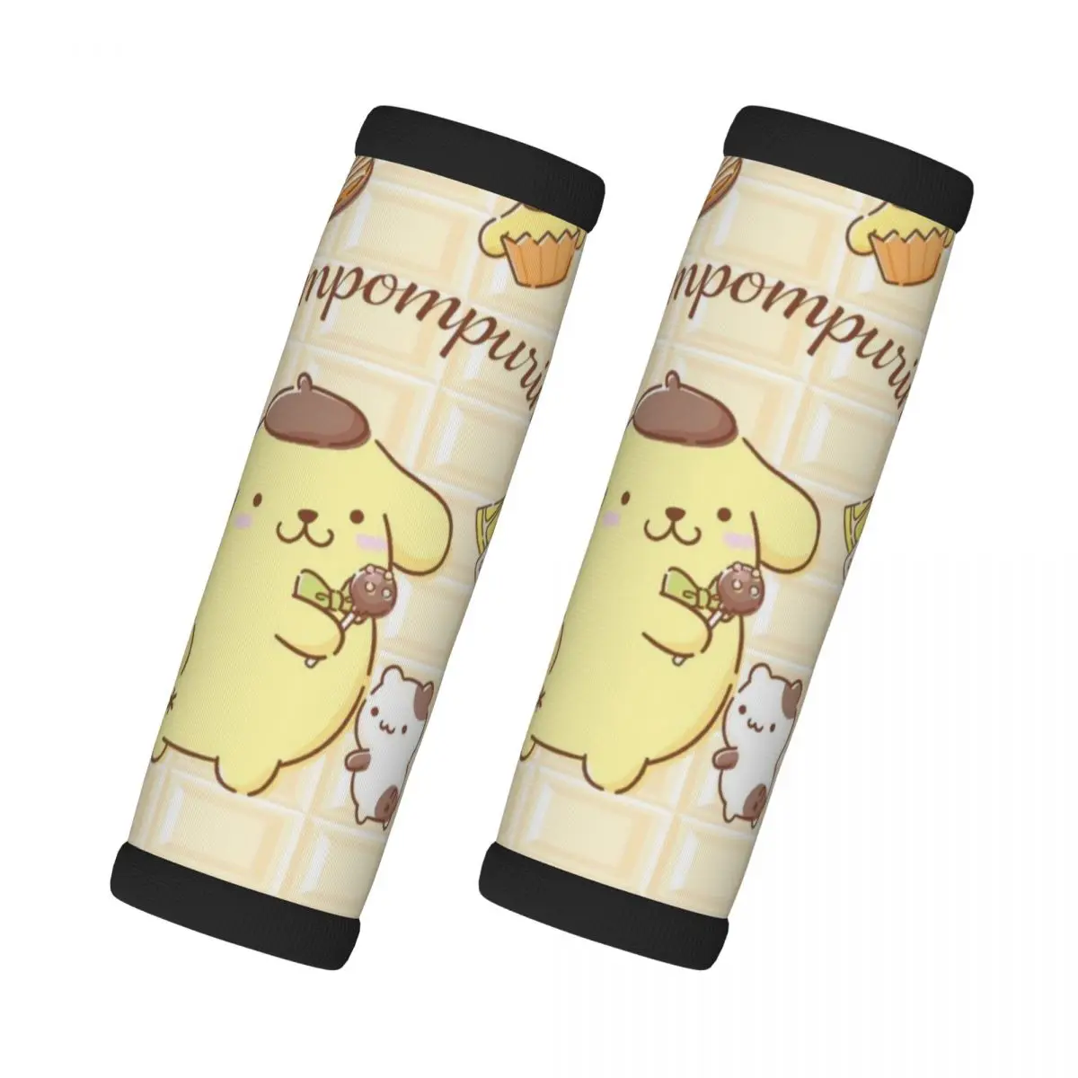 

Пользовательские мультяшные помпоны Purin, ручки для багажа, 2 шт., ручки для дорожной сумки, чемодана, самолета, удобные