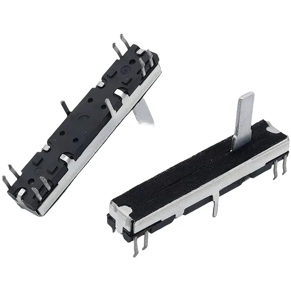 2PCS 45mm Dual-Channel Straight Slide Potentiometer B10K/B50K With 10-Pin Layout For CT670 Electronic Keyboard Volume Control