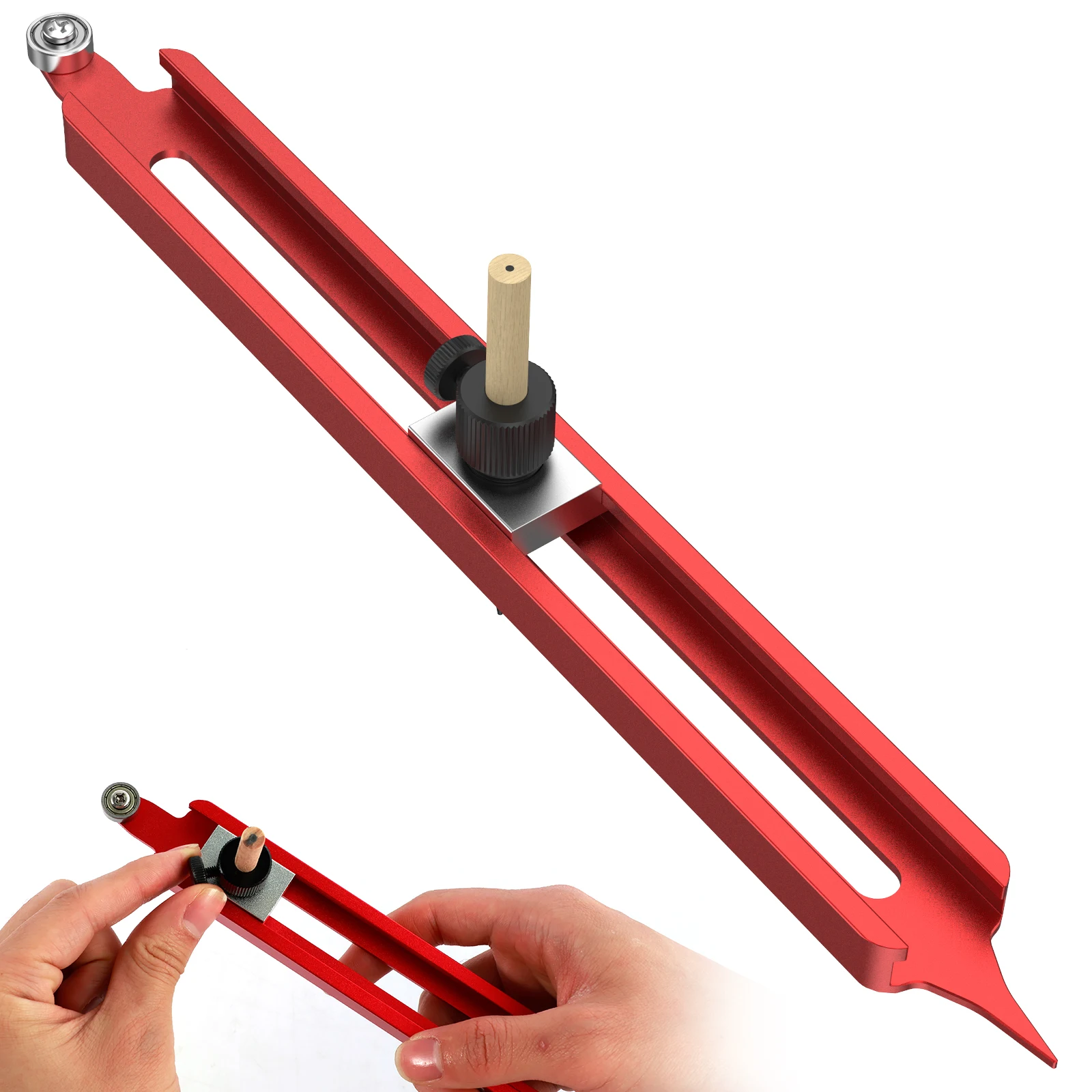 

Contour Gauge Scribe Tool Precise Profile Scribing Ruler Adjustable Pencil Holder for Skirting Scribe Woodworking Ceramic Tool