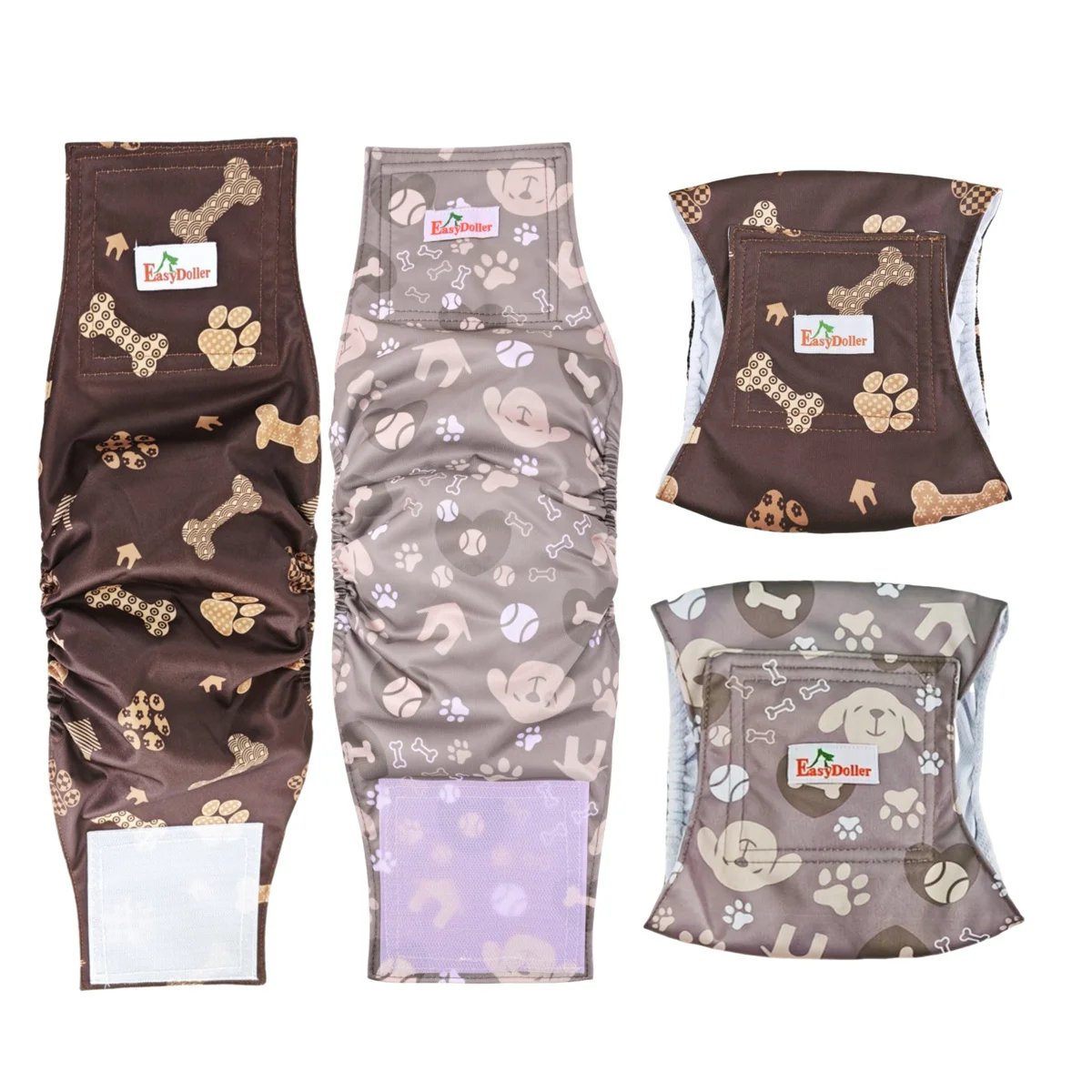 2 Pack Pet Male Dog Diaper Washable Physiological Sanitary Pants Reusable Pets Dogs Nappy Belly Band Wrap Pee Pant for Puppy