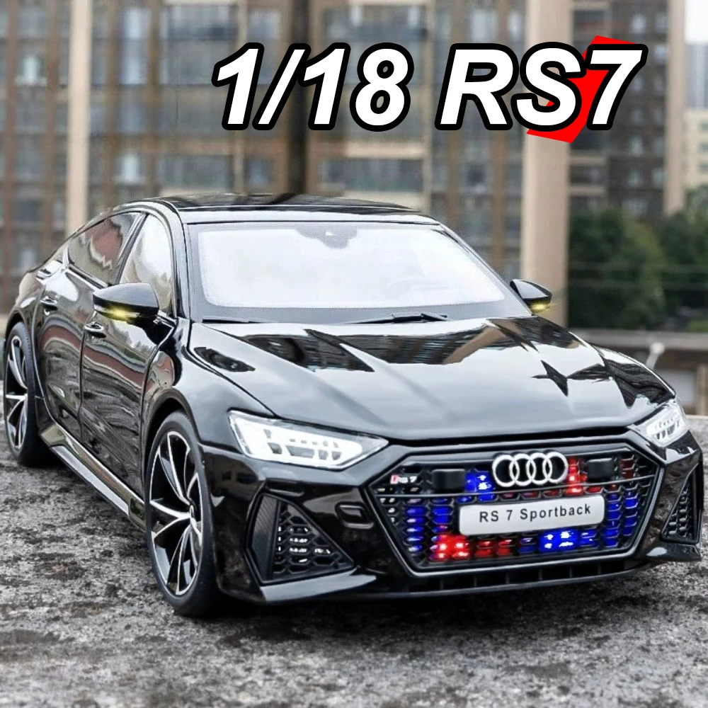 

1:18 RS7 720S модели из литого под давлением сплава, миниатюрные игрушки, автомобиль, четырехколесная подвеска, звук, свет, двери, открытые автомобили, подарок для взрослых для мальчиков
