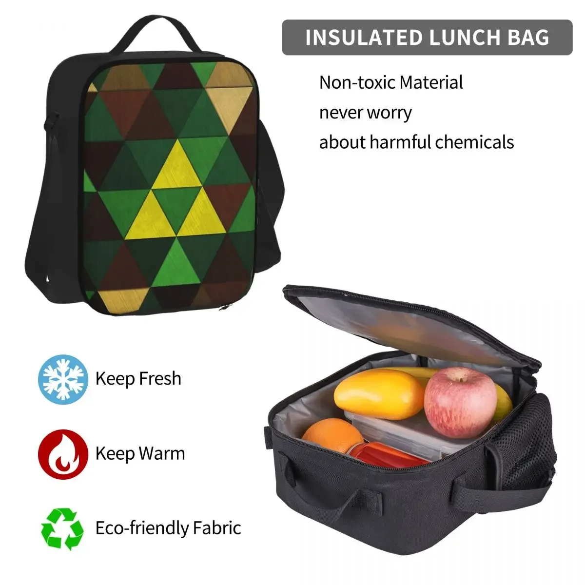 Mochila Triforce Quest para niños y niñas, Bolsa Escolar de dibujos animados para estudiantes, bolsa de almuerzo, juego de tres piezas