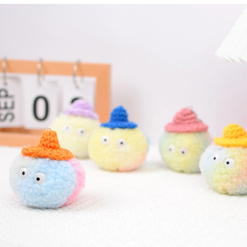 5cm bambini creativo carino palla Sprite peluche cartone animato per bambini Kawaii farcito peluche portachiavi ciondolo coppia borsa fascino ragazza regalo