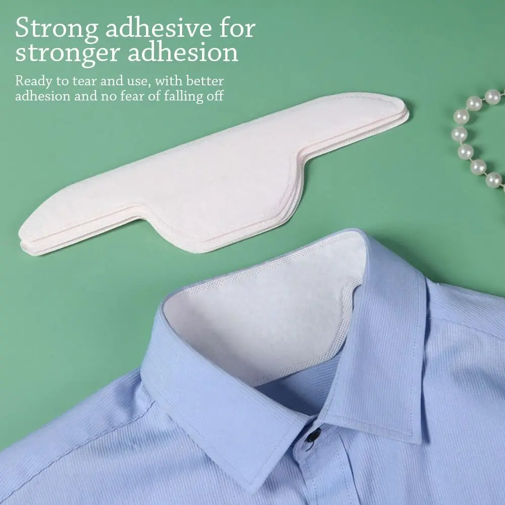 New 10Pcs Anti Perspiration Collar Sweat Patches White Disposable Absorbing Sweat Sticker Sweatproof Anti-Dirty Shirts Stickers