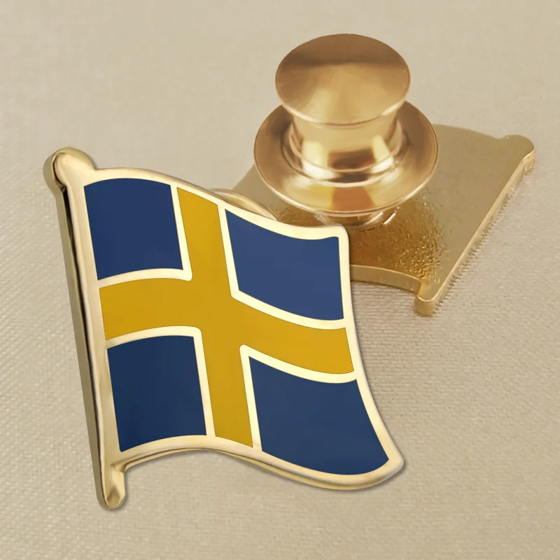 Sweden National Flag Lapel Pins Country Badges