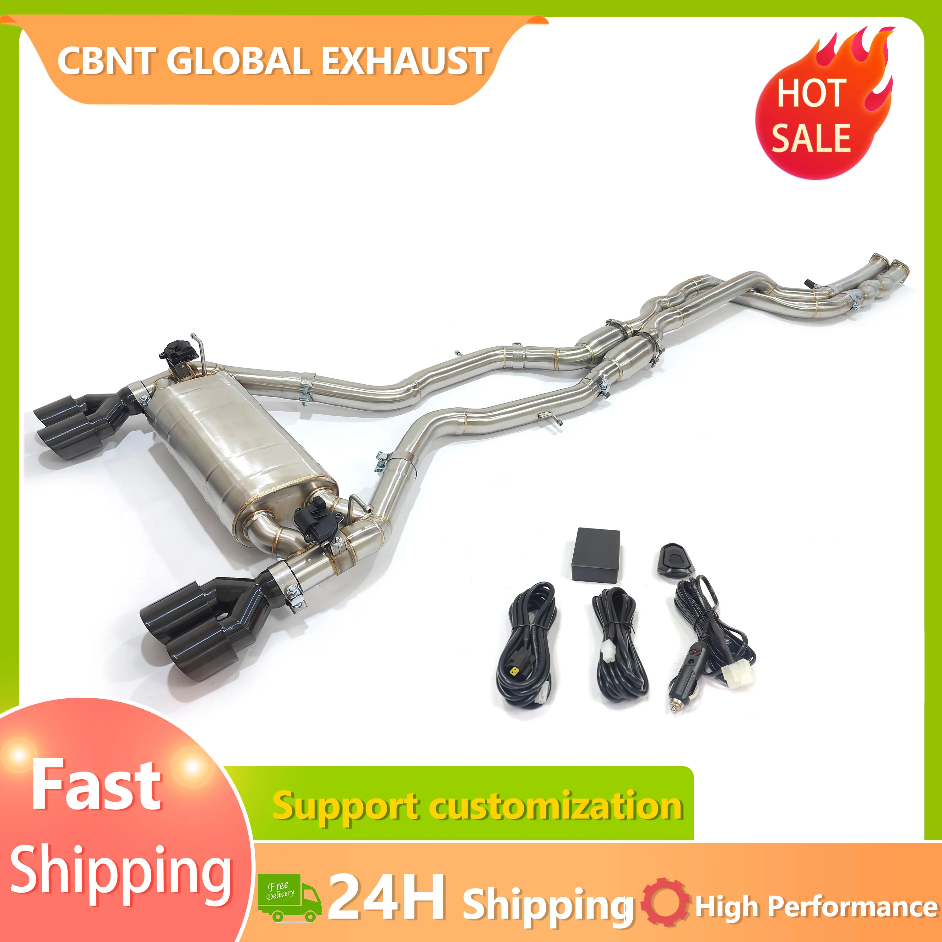 

CBNT из нержавеющей стали, средняя длина, вальтроническая выхлопная труба для BMW S55 M3 F80 M4 F82 M2C F87 3,0T, глушитель с клапаном Catback