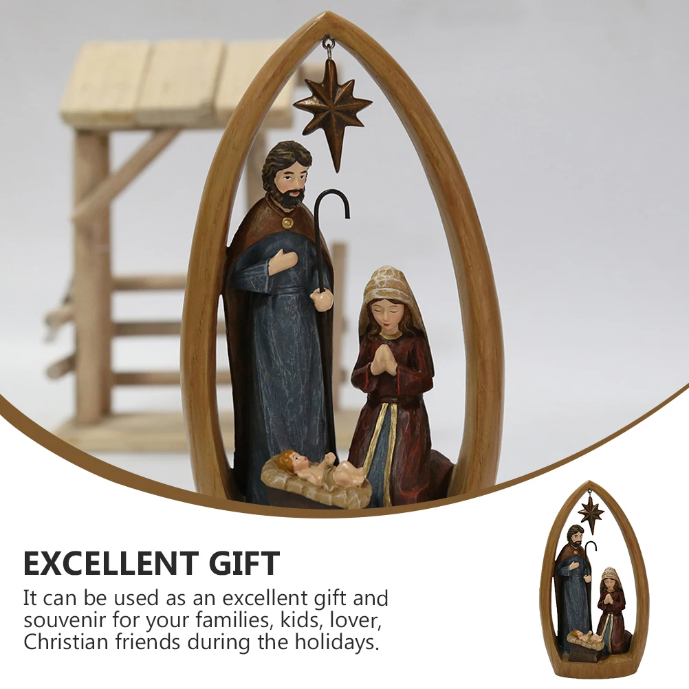 

Realistic Wall Retro Christian Decoration Christian Decoration Home Office Desktop nament Resin Craft Lightweight