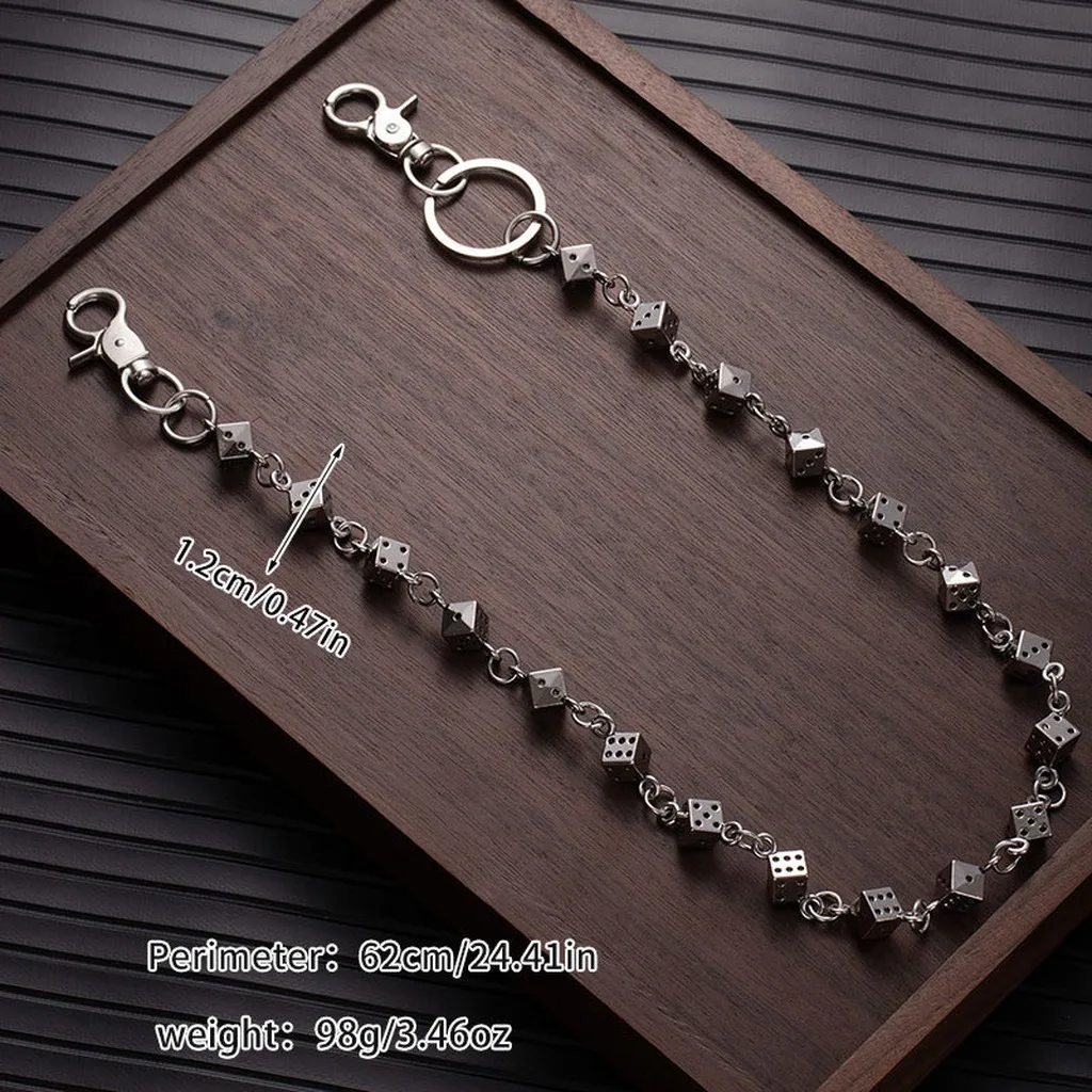 Punk Waist Chain Punk Dice Body Chain Metal Chain Belt Multi-Functional Hip Hop Necklace For Gatherings Music Festivals Street