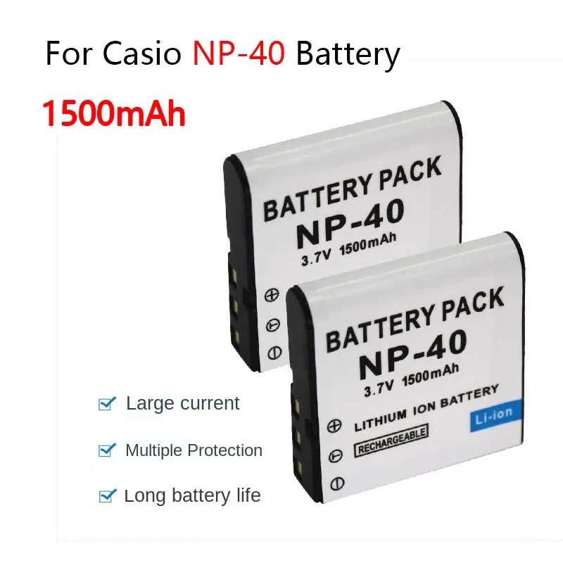 

Rechargeable 1500mAh NP-40 NP40 CNP-40 Battery for Casio Exilim EX-Z600 EX-Z750 Z1000 Z1050 Z1080 FC100 FC150 P505 P600 P700