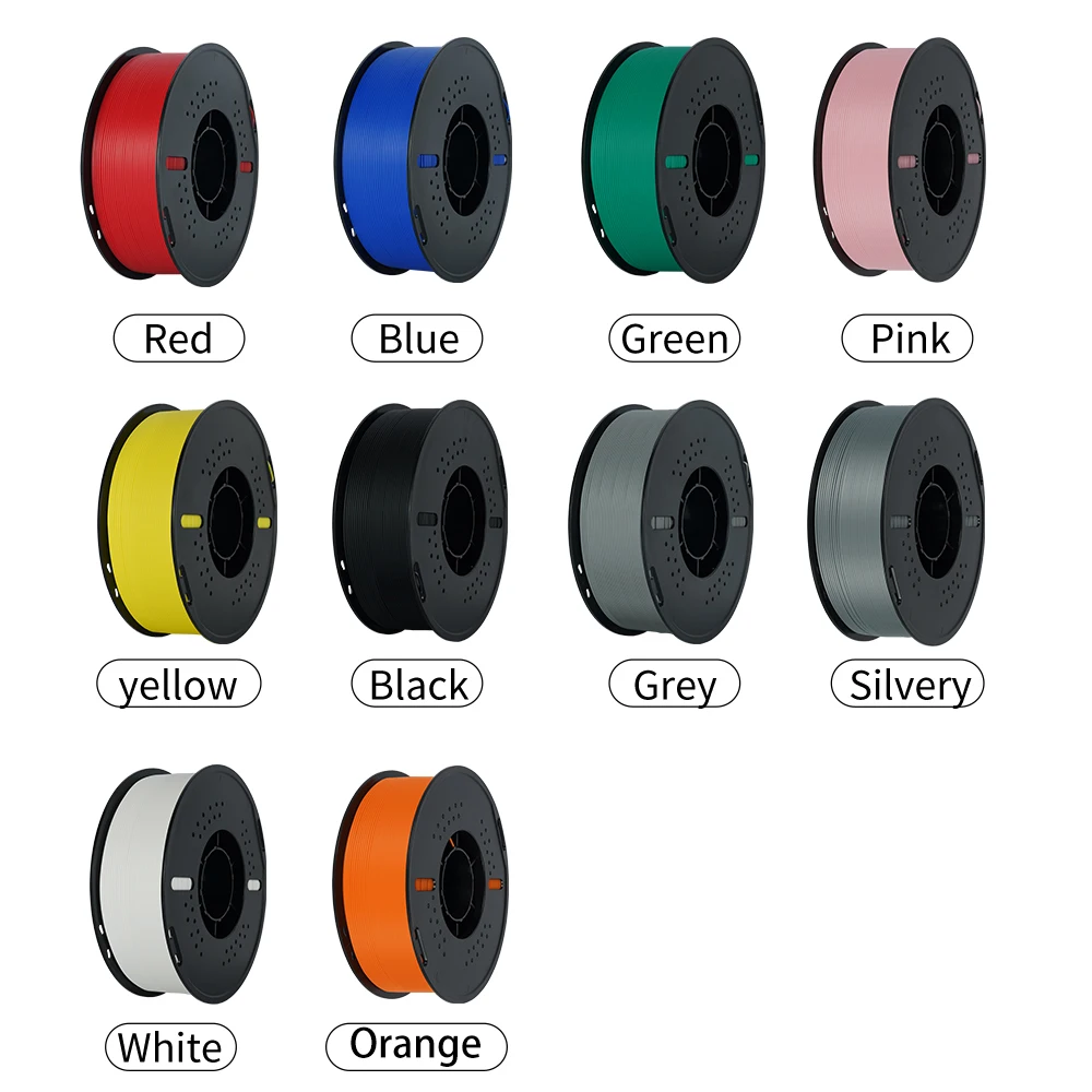 KINGROON 5KG ABS 3D Printer Filament 1.75mm 5KG(11LBS) 5 Rolls, High Strength Toughness, +/-0.02mm Accuracy, Black White Multicolor Local ship Big Sale view 7