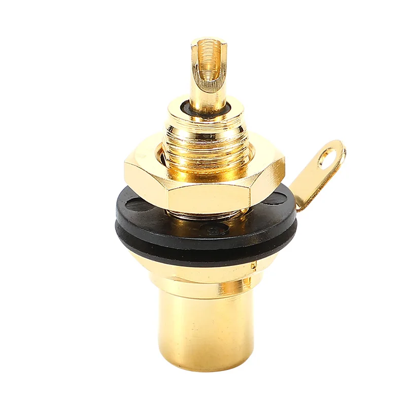 REAN Gold-plated Copper RCA Jack Plug NYS367A HIFI Terminals Banana Plug CMC Female Socket Adapter AV Audio Terminal Connector