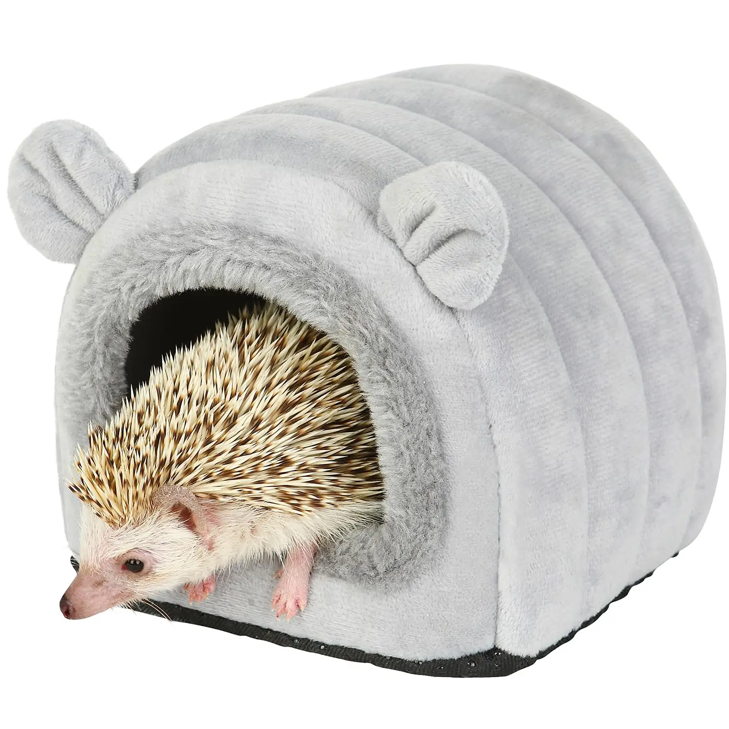 Escondite de rodar cuevas para erizo hamster cobaya coelho casa cálida gris negro YUANST suministros de jaula cama animales