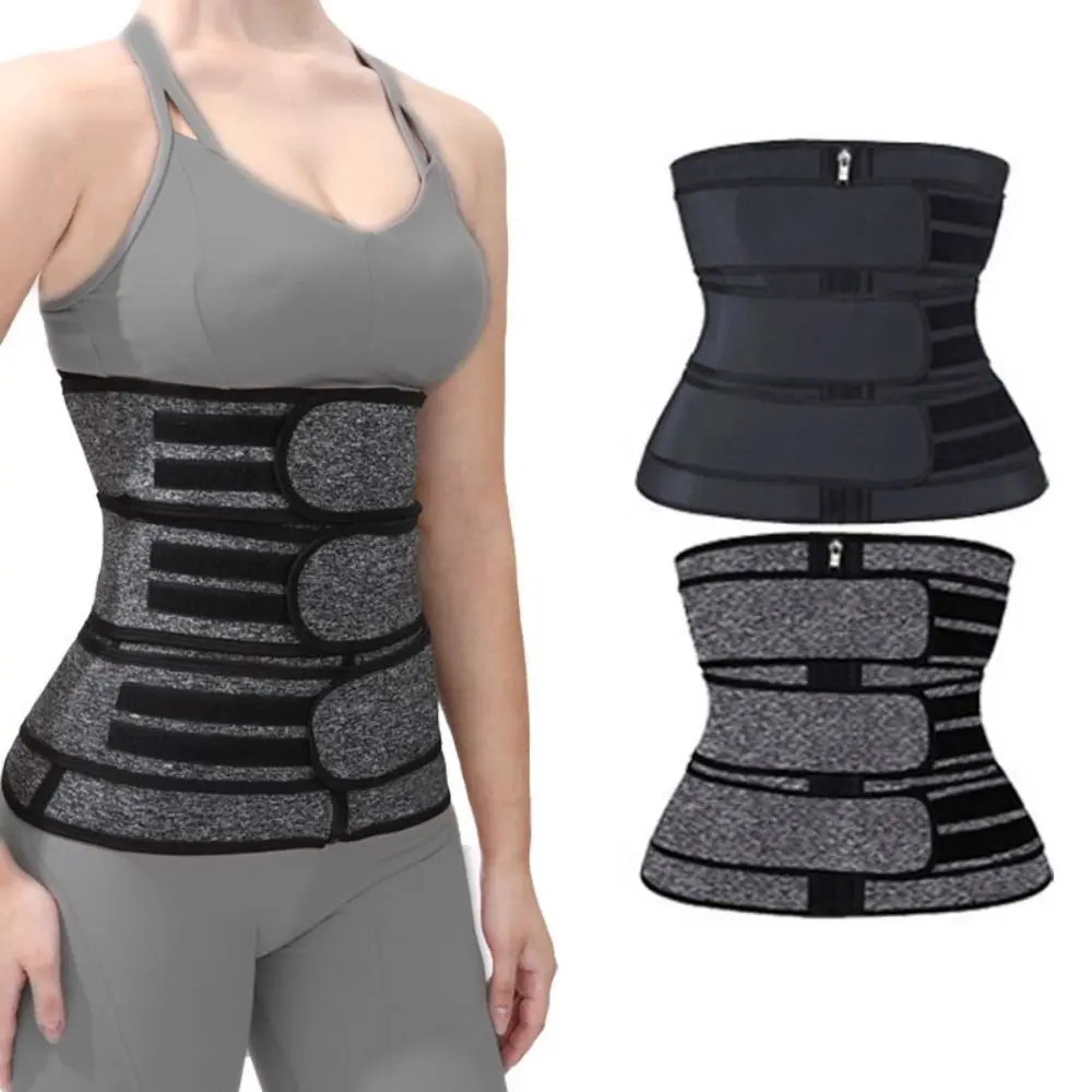 

Double Straps Waist Trainer Corset Compression Sauna Sweat Abdominal Slimming Belt Hot Weight Loss Strap Belly Girdle