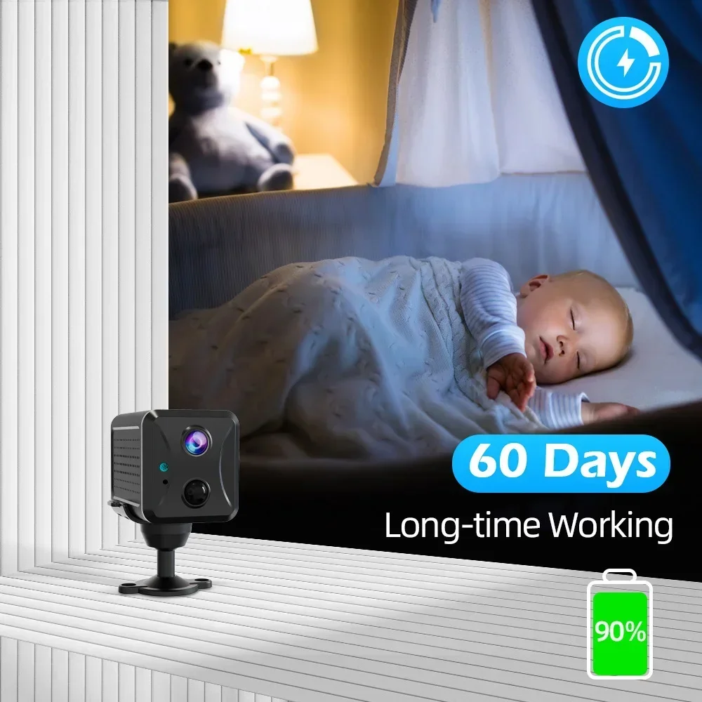 5mp Mini Zonnecamera Wifi Menselijke Detectie Smart Home Draadloze Bewaking Ip Camera Met Zonnepaneel Opladen Batterij