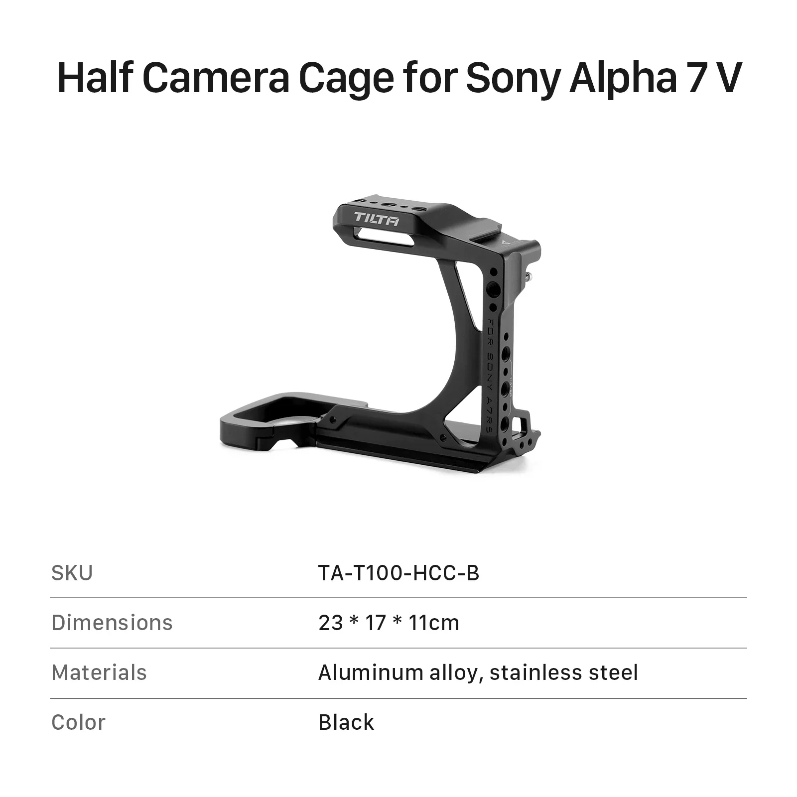 TILTA A7 V Camera Cage voor Sony Alpha 7 V A7M5 A7 IV 7R V met kabelklem Xeno zijhandgreep PD V-mount batterijhouder TA-T100