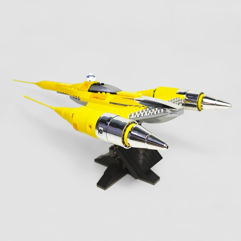 مجموعة مكعبات بناء سفينة الفضاء MOC Space Wars Starfighter Naboo، متوافقة مع 10026 هي هدية مثالية لعيد الميلاد 187 قطعة