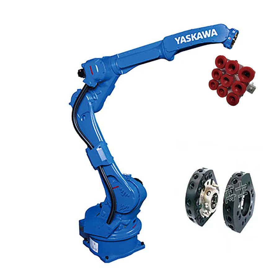 Industrial Robotic Arm with Gripper and Controller Cabinet for Loading and Unloading