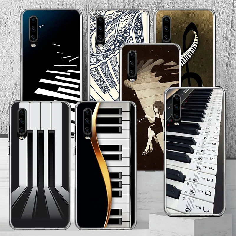 Music Piano Keyboard Phone Case Cover for Huawei P30 P40 P20 P10 Lite Mate 20 10 Pro Y5 Y6 Y7 Y9 P Smart Z 2019 Coque Funda