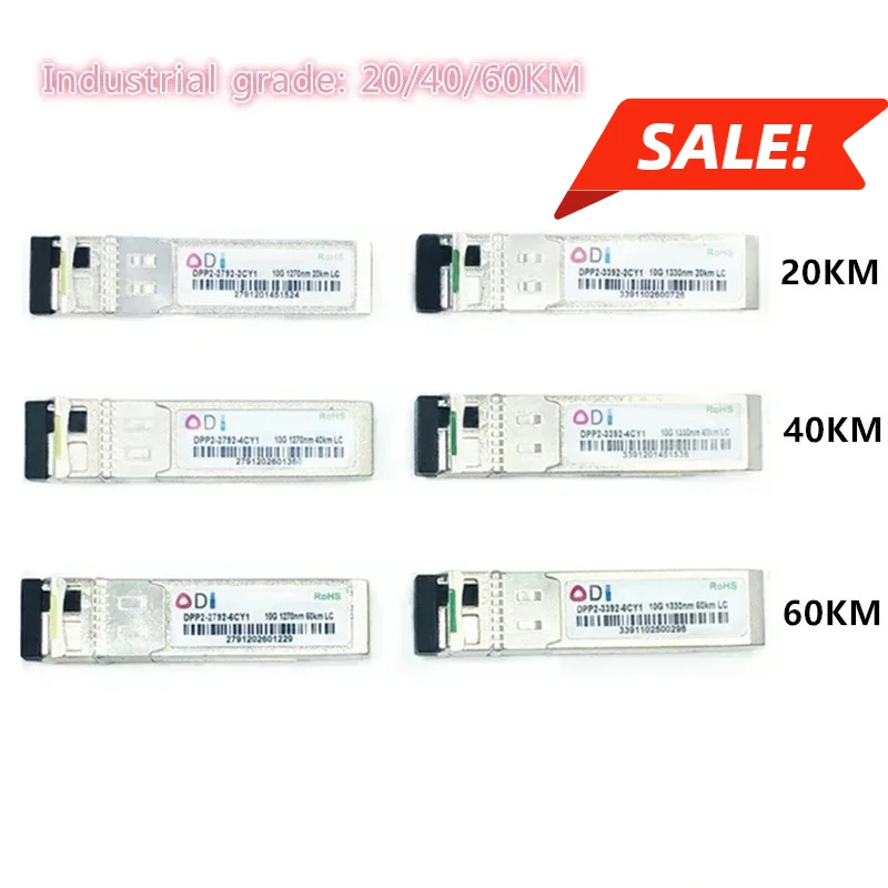 

Single Fiber SFP Optical Module SFP Transceiver Industrial grade -40-85 Celsius for switchSFP 10G LC 20/40/60KM 1270nm/1330nm