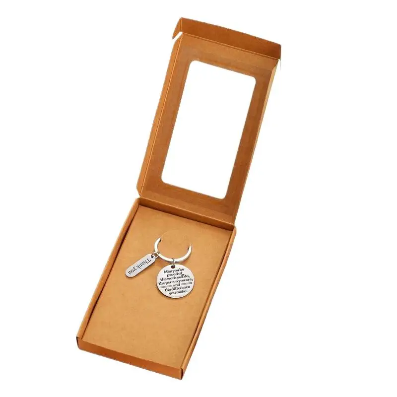 10 Stück Schmuckschachteln aus Kraftpapier mit Sichtfenster, elegantes Design, Geschenkverpackung für Valentinstag, Weihnachten, Schmuckgeschenke – Detail 3