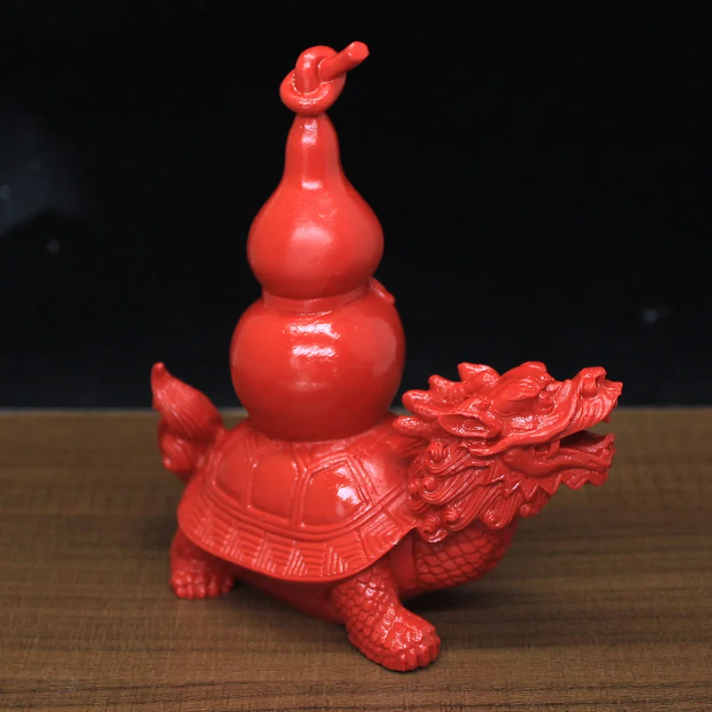 Natural mineral cinnabar feng shui products, gourd, dragon turtle, mother and child,  head, turtle, basalt  living room foyer