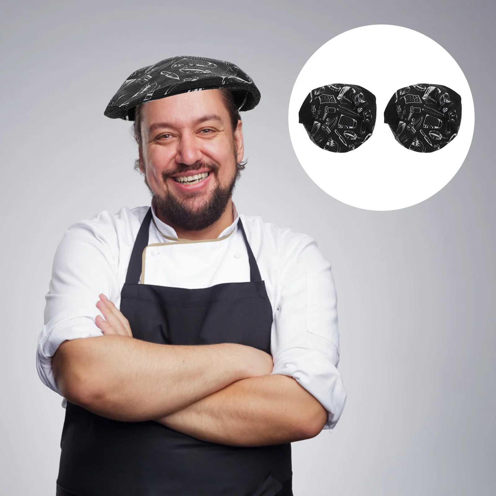 Casquette de service alimentaire pour hommes et femmes, chapeau de cuisine, béret de chef, chapeau de restaurant d'été