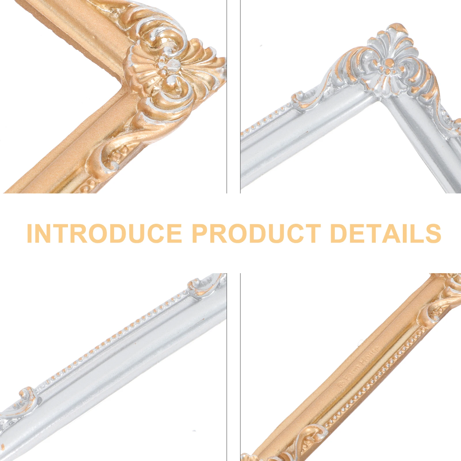 

3Pcs Vintage Photo Frame Props Retro Picture Frames Decorative Resin Display for Jewelry Photography Home Decoration Space