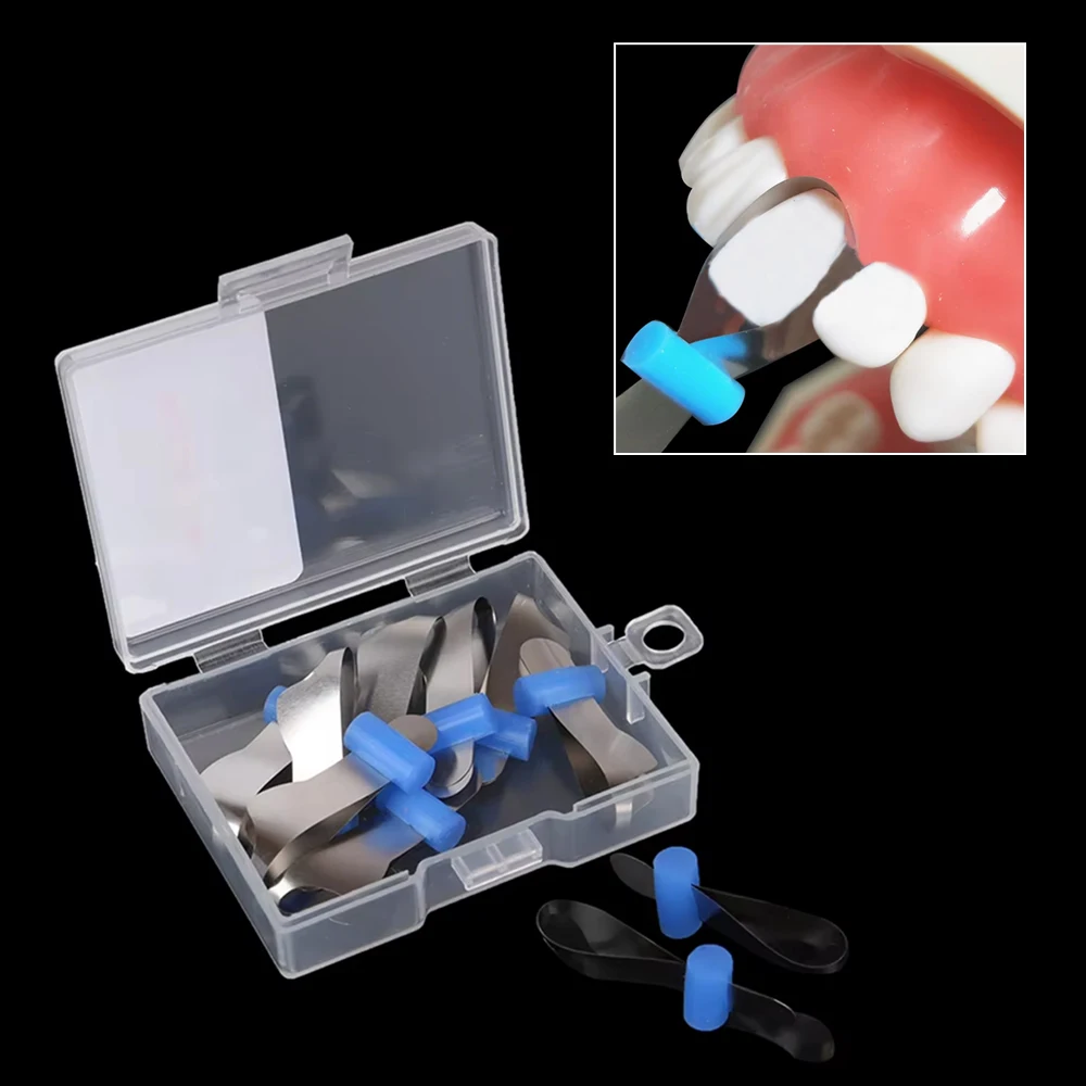 

High Quality 10Pcs Dental Orthodontic Matrices Polyester Strip Twin Anterior Band for Teeth Filling Dentist Equipment