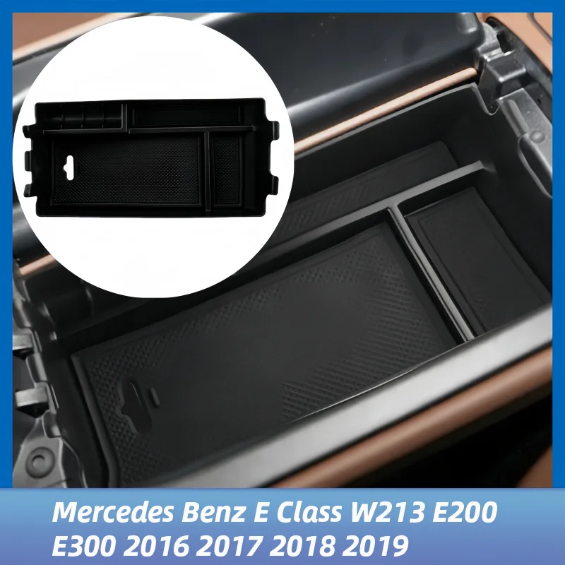 

For Mercedes Benz E Class W213 E200 E300 2016 2017 2018 2019 Fashion Car Center Console Armrest Storage Box