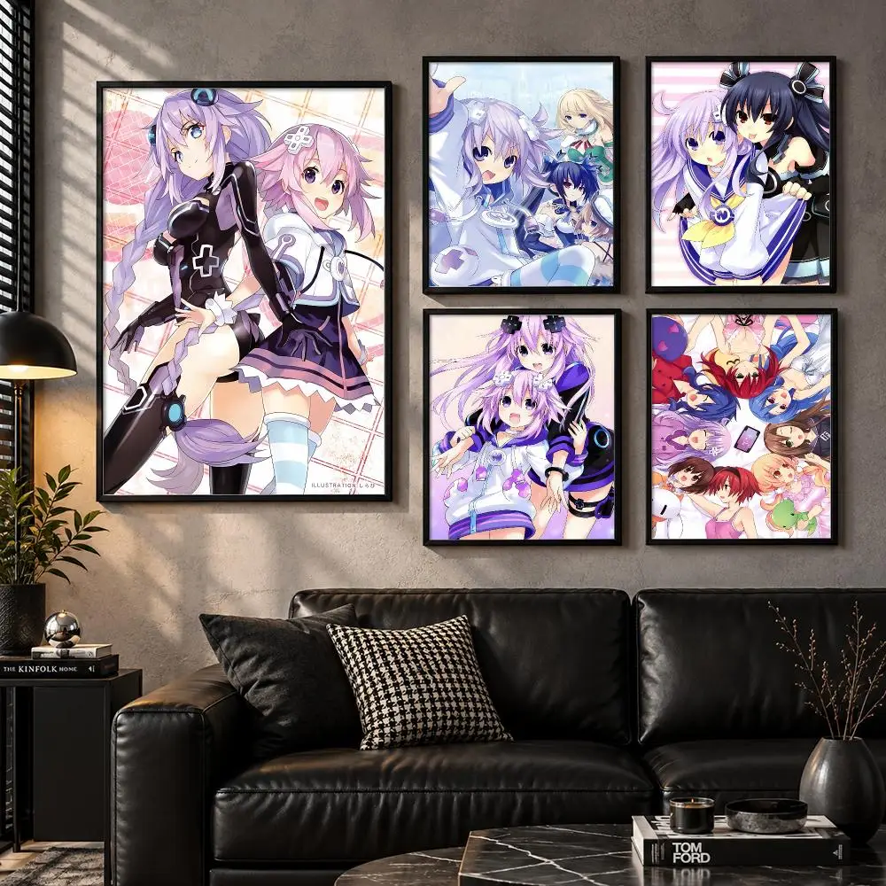 Gaming Character Interactive Collectible Hyperdimension Neptunia Poster Aesthetic Unframed Wall Prints for Bedroom & Living Room