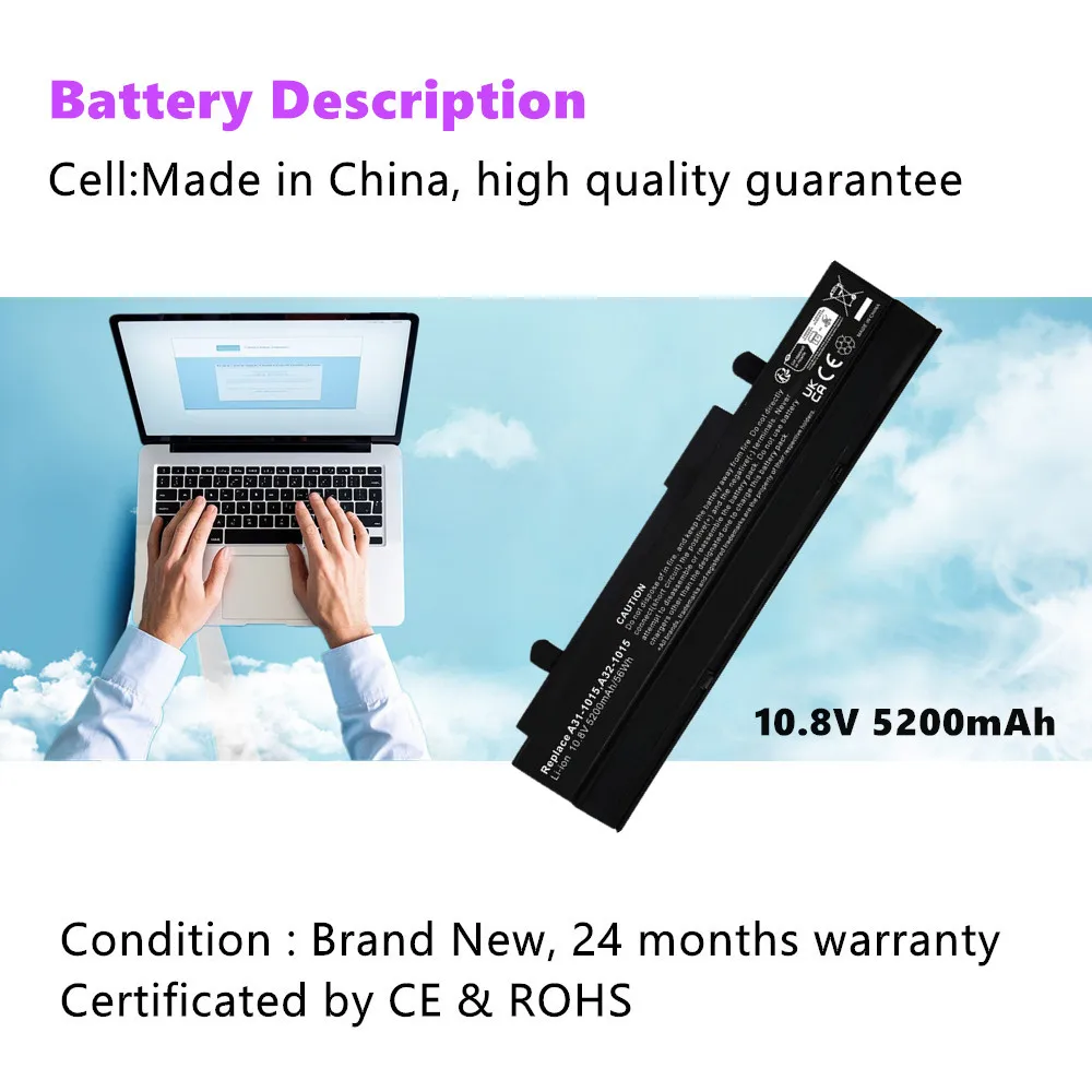 A32-1015 A31-015 AL31-1015 Laptop Battery For Asus Eee PC EEE 1215 PC 1215b 1015p 1215N 1015b 1015 1015bx 1015px