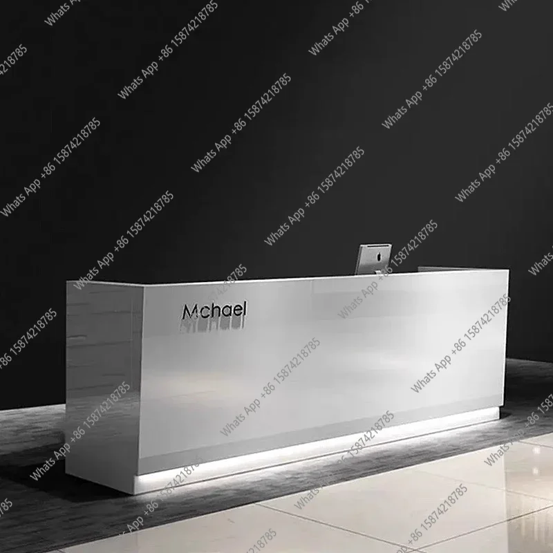 エグゼクティブレストランの受付デスク、モダンなショップ、高級バー、ホテルの受付デスクのデザイン、商業用家具