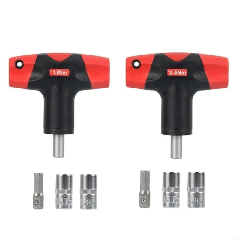 

High Hardness Torque Wrench Replaceable Post Torque Wrench High Efficiency T-Handle Wrench 1/4in (6.35mm) Tool