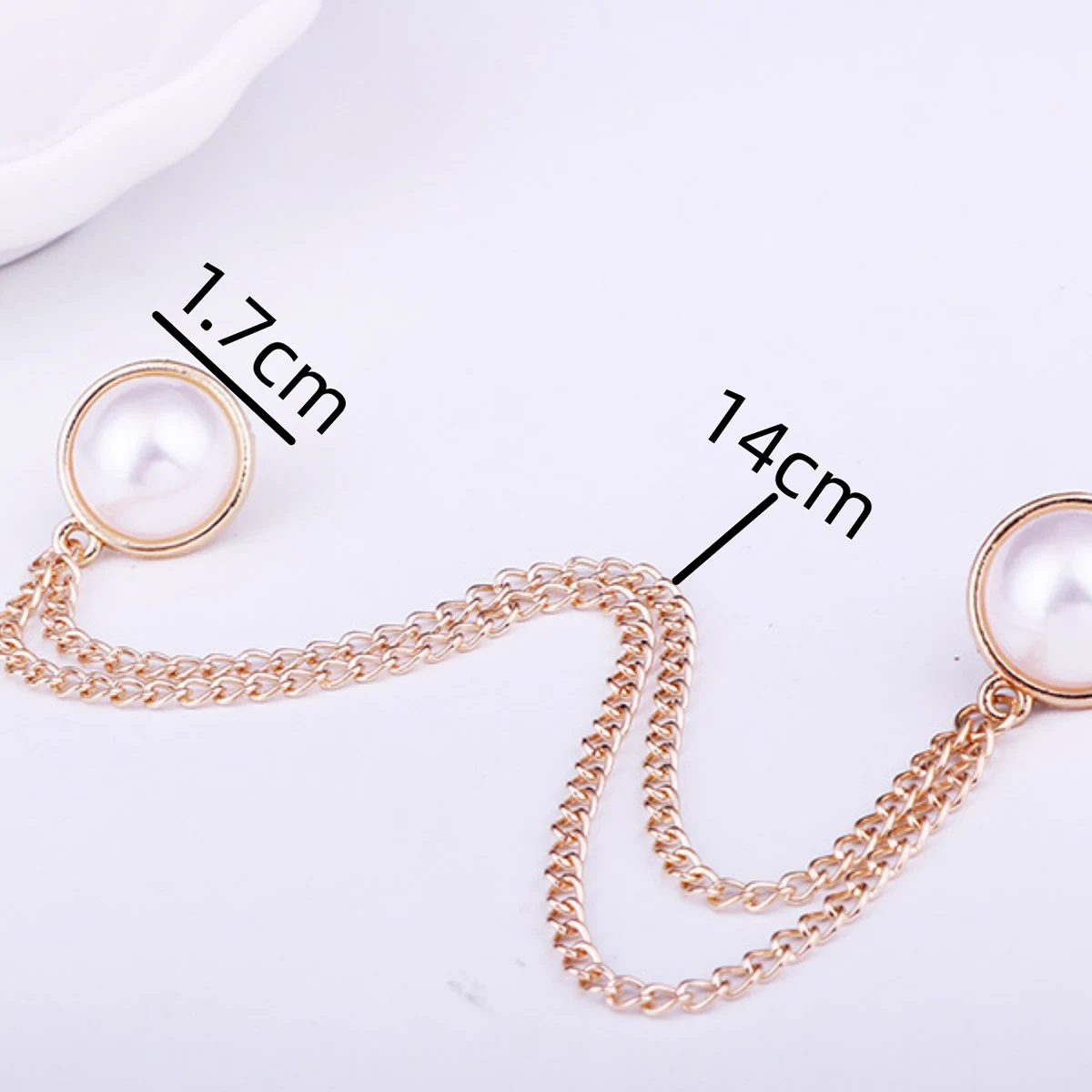 1pc minimalist and fashionable drop oil rose men\'s collar clip shirt chain