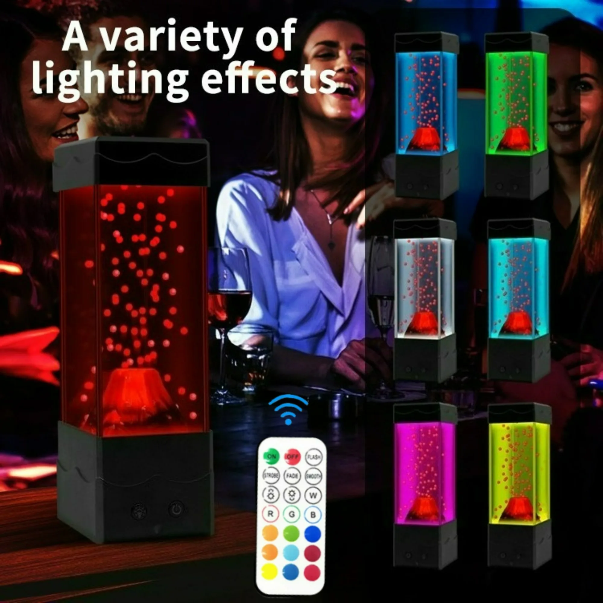 LED مصباح بركان الحمم البركانية مع جهاز التحكم عن بعد RGB ضوء لعبة الأطفال سطح المكتب ديكور مصباح مناسبة للهدايا DIY للبنين والبنات #1