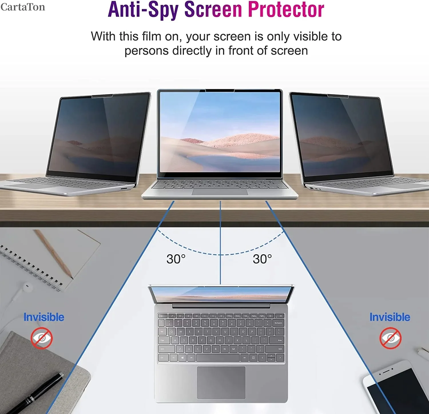 Защитная пленка для Surface Pro 9 8 7 7+ 6 5 4 X Защитный фильтр для экрана Microsoft Laptop Studio GO 2 Book 2 3 Anti-peep/Glare