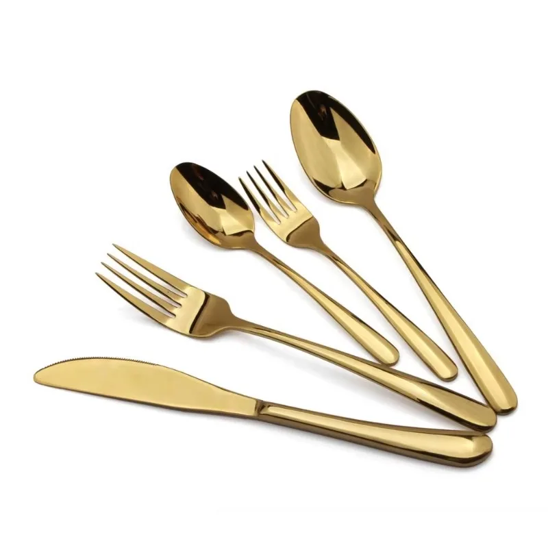 Tableware set Stainless steel gold tableware Stainless steel tableware Gold plated Other hotel restaurant supplies