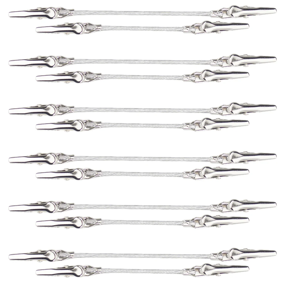 12 Pcs Picture Frame Multipurpose Double Notes Holder Office Alligator Clips Ends Clamps Metal DIY for Photo