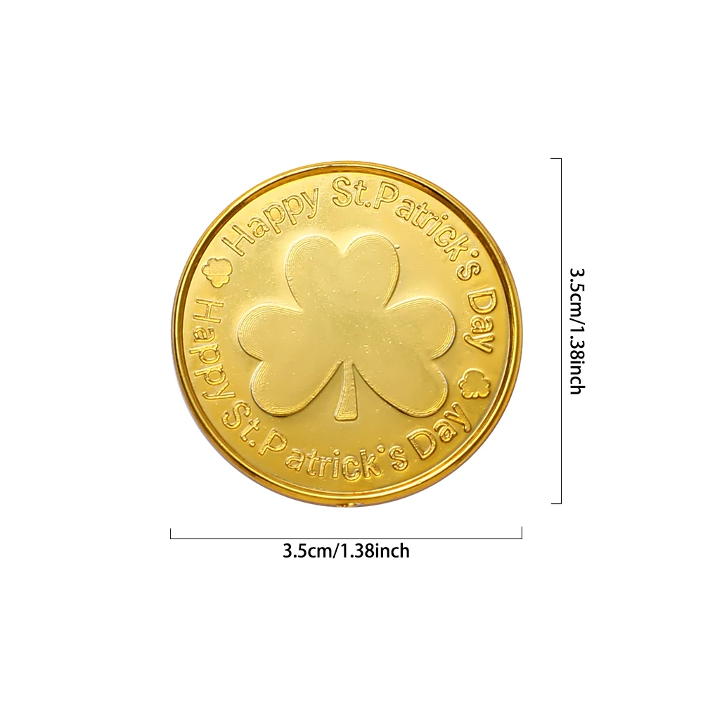 20/40 pz giorno di san patrizio Lucky Shamrock monete monete di plastica oro verde per la decorazione della festa irlandese forniture casa regalo giocattolo