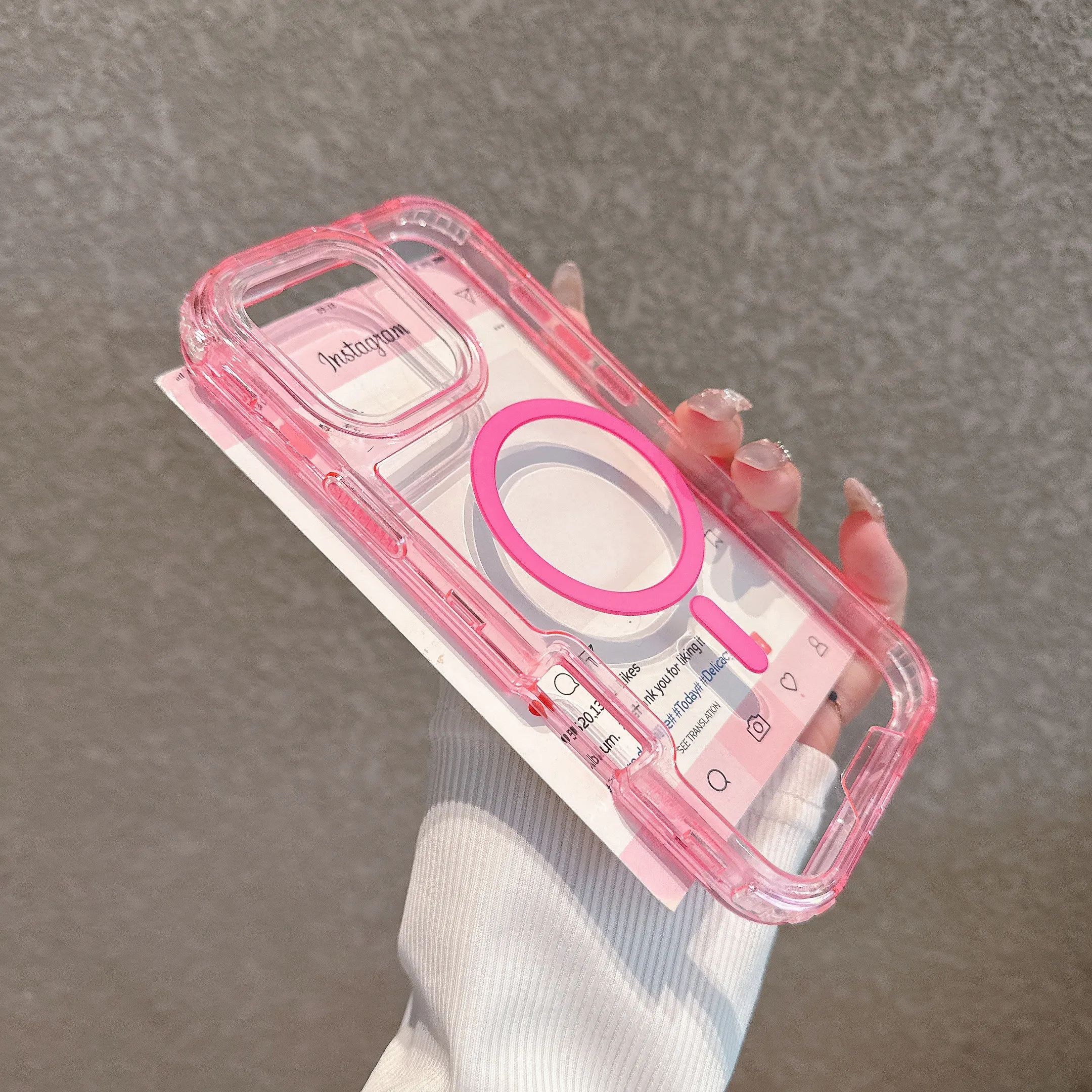 Heavy Duty Hard 3 IN 1 Clear Shockproof Magnetic Case For iPhone 15 14 13 12 11 16 Pro Max Plus Magsafe Wireless Charging Cover - náhled 3