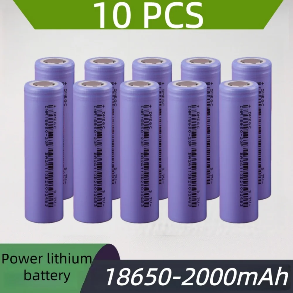 

New Original 18650 Battery 2000mAh 3.7V Rechargeable Lithium Batteries High Current 10C Max 30A Discharge Li-ion Power Cell