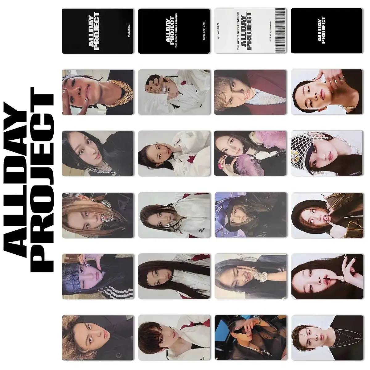 بطاقات صور لألبوم KPOP ADP الشهيرة، بطاقات سيلفي للمشروع طوال اليوم، بطاقات EVERLINE، بطاقات ANNIE BAILEY TARZAN WOOCHAN YOUNGSE قابلة للجمع