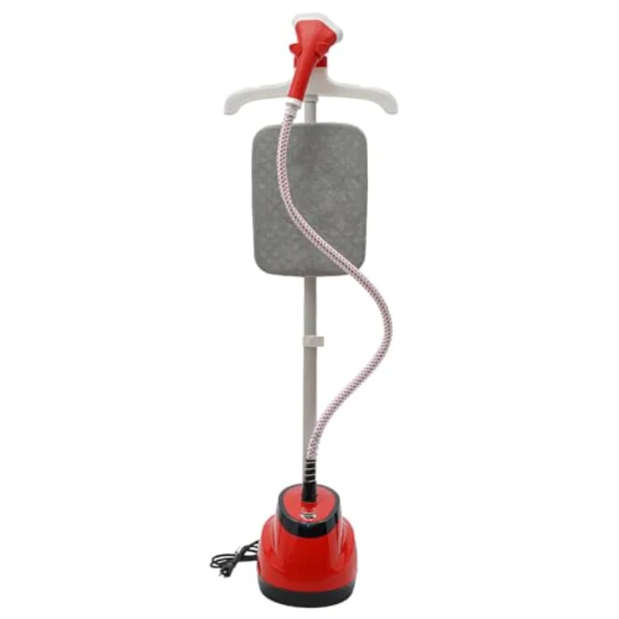 

Portable Red Garment Steamer 110V for Clothes Wrinkle Removal at Home and Travel Powerful Fabric Care in Red for Families and P