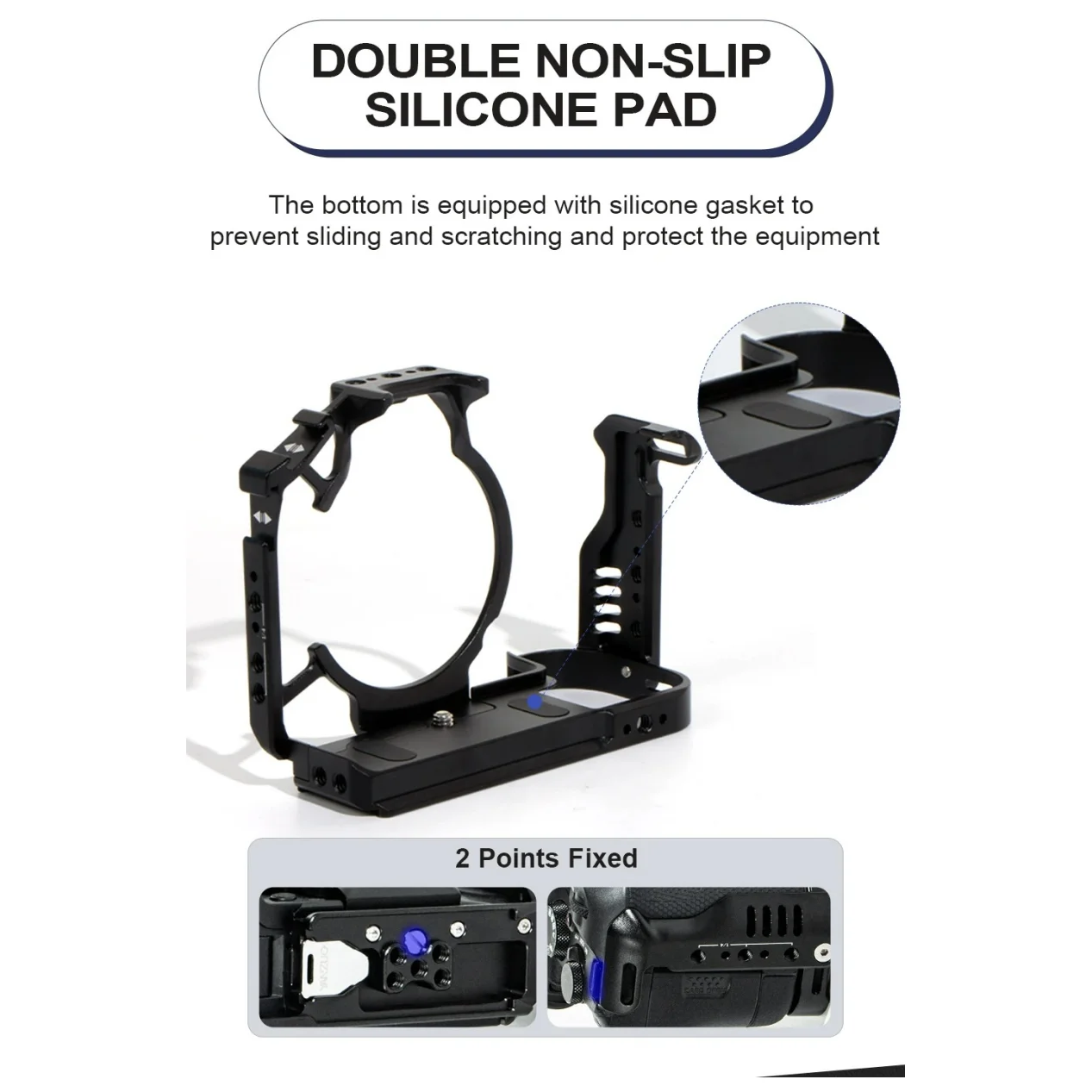 Klatka do aparatu YANZUO R62 do aparatu Canon R62 R6, rama ochronna ze stopu aluminium