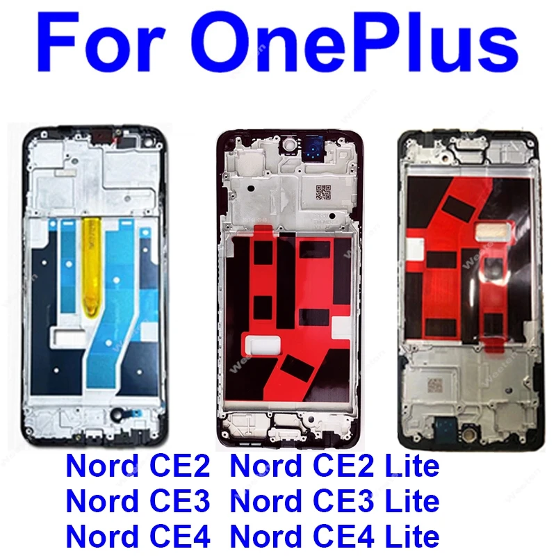 Für OnePlus 1+ Nord CE4 Lite Nord CE4 5G Nord CE3 Lite CE2 Lite CE2 Front LCD Rahmen Abdeckung vordere Gehäuse Fall Platte Ersatz