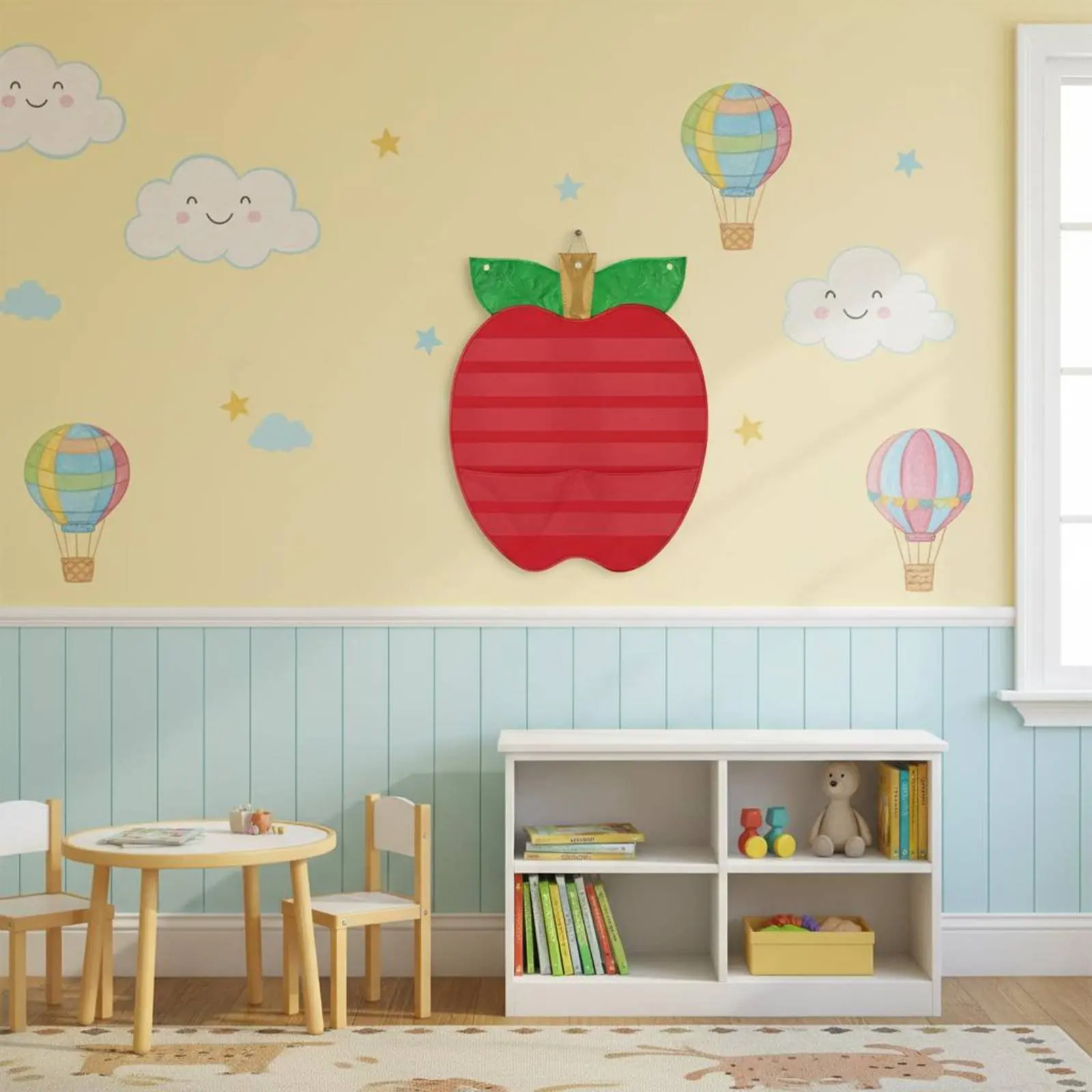 Fruit Pocket Chart Decorative Sentence Strip Pocket Chart Fruit Shaped Learning Board Long-Lasting Teaching Aid for Educators view 5