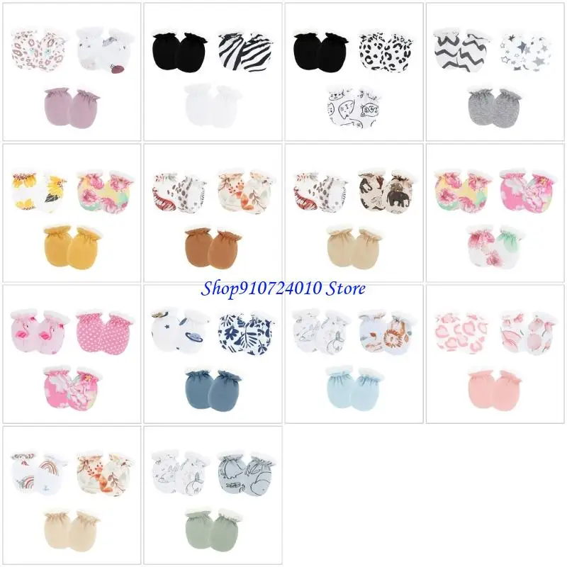 

77HD 3 пары термоперчаток для младенцев, дышащий хлопок, защита от царапин, защита кожи ребенка, уютная зимняя одежда