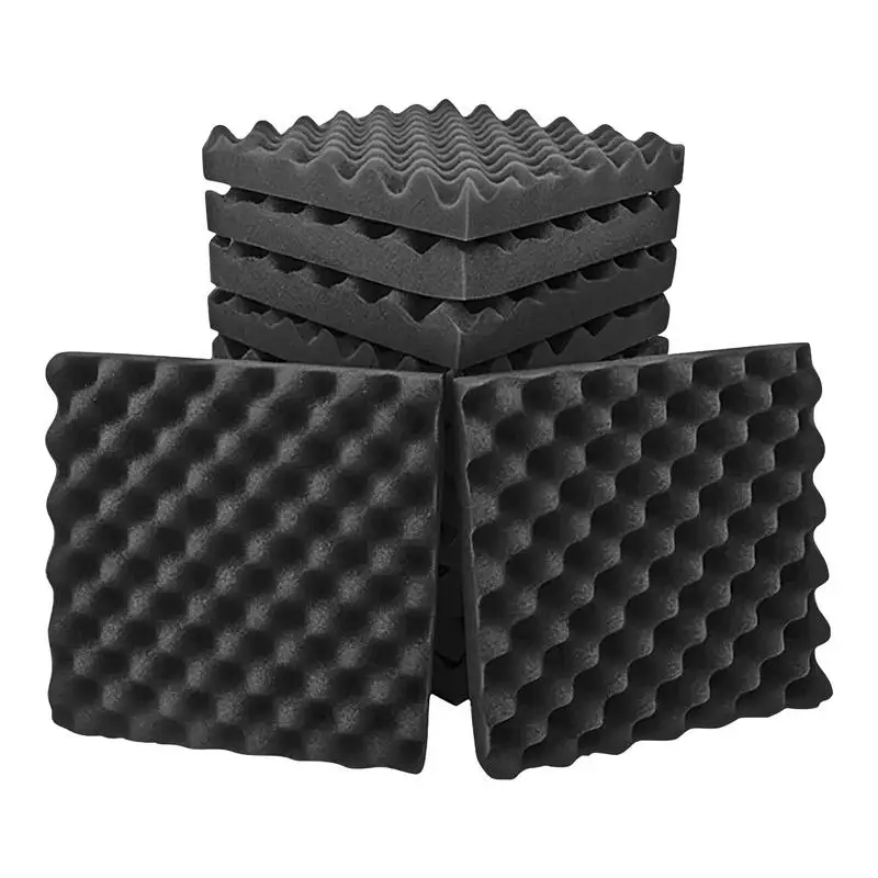 Acoustic Foam Panels Soundproof Wall Panels 12Pcs Sound Absorbing Panels Self Adhesive Panel for Noise Insulation home Accessory