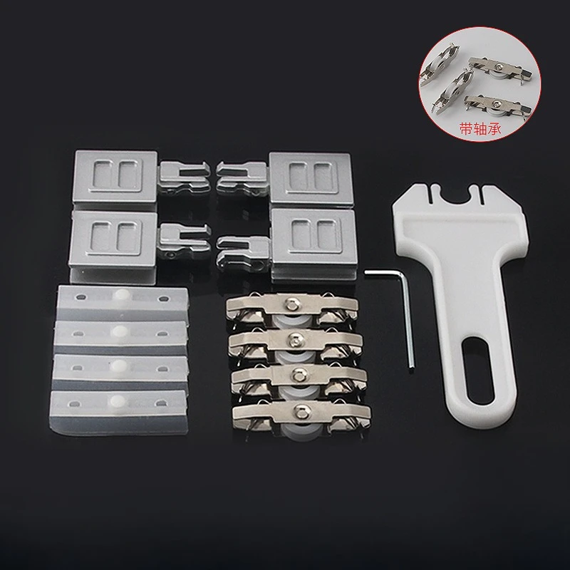 

Glass Door Sliding Wheels H-Type Rollers for Cabinet Doors 5-8mm Thickness Durable Nylon Silent Sliding Door Accessories