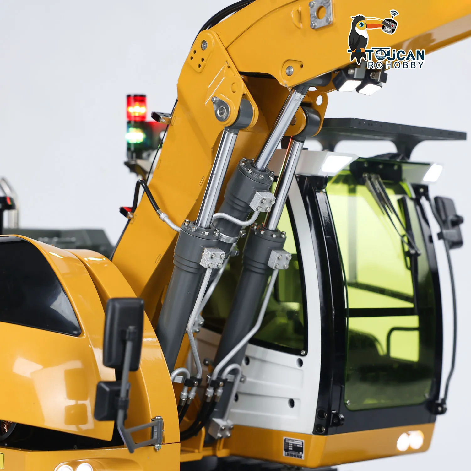 914 CUT Modello 1/14 RC Escavatore idraulico 5CH Valvola in metallo Telecomando Scavatore Spia Flysky ST8 Sistema audio radio
